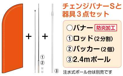 チェンジバナーSと器具3点セット（防炎）