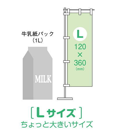 ミニのぼり Lサイズ