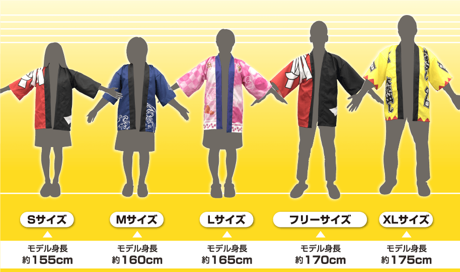 ハッピサイズ例
