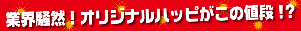 業界騒然！オリジナルハッピがこの値段！？